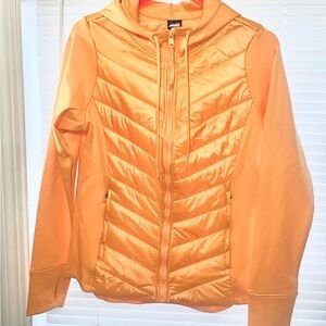 Avia Orange Puffer Jacket with Quilted Design